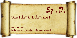 Szalók Dániel névjegykártya