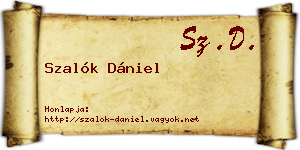 Szalók Dániel névjegykártya